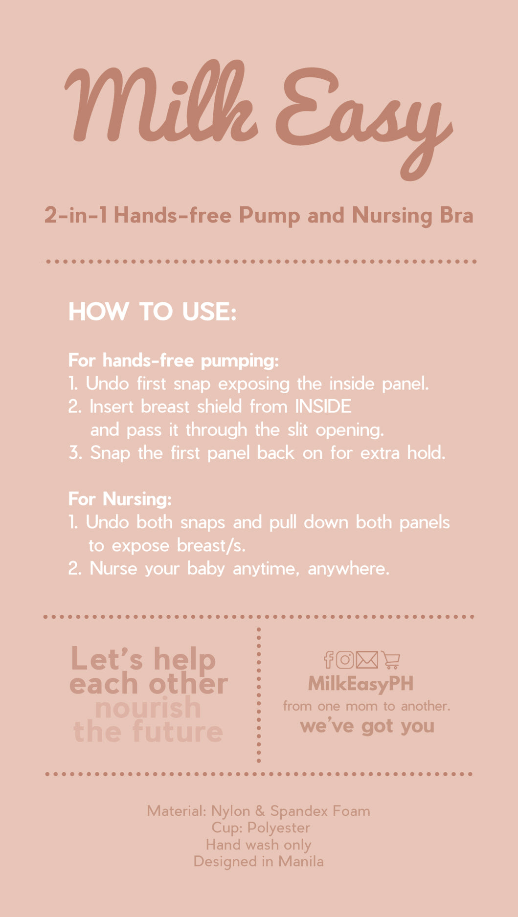 Nurse and Pump Easy Bra in Nude